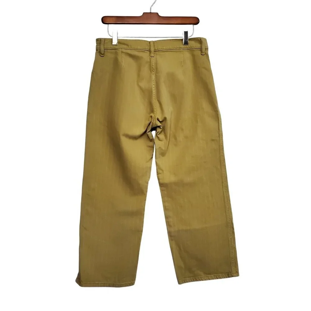 Lucky Brand Mid Rise Crop Wide Leg Jean Color Bronze Mist Size 30 - Picture 5 of 16